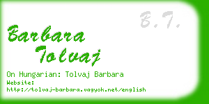 barbara tolvaj business card